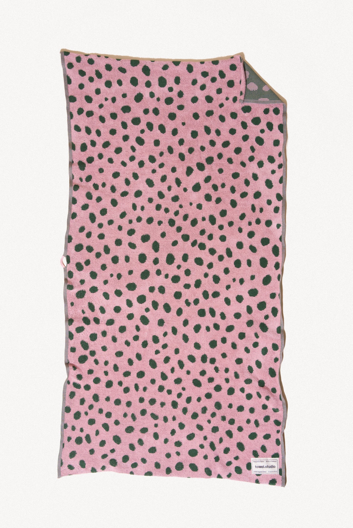 Pebbles Bath Towel | Pink & Green