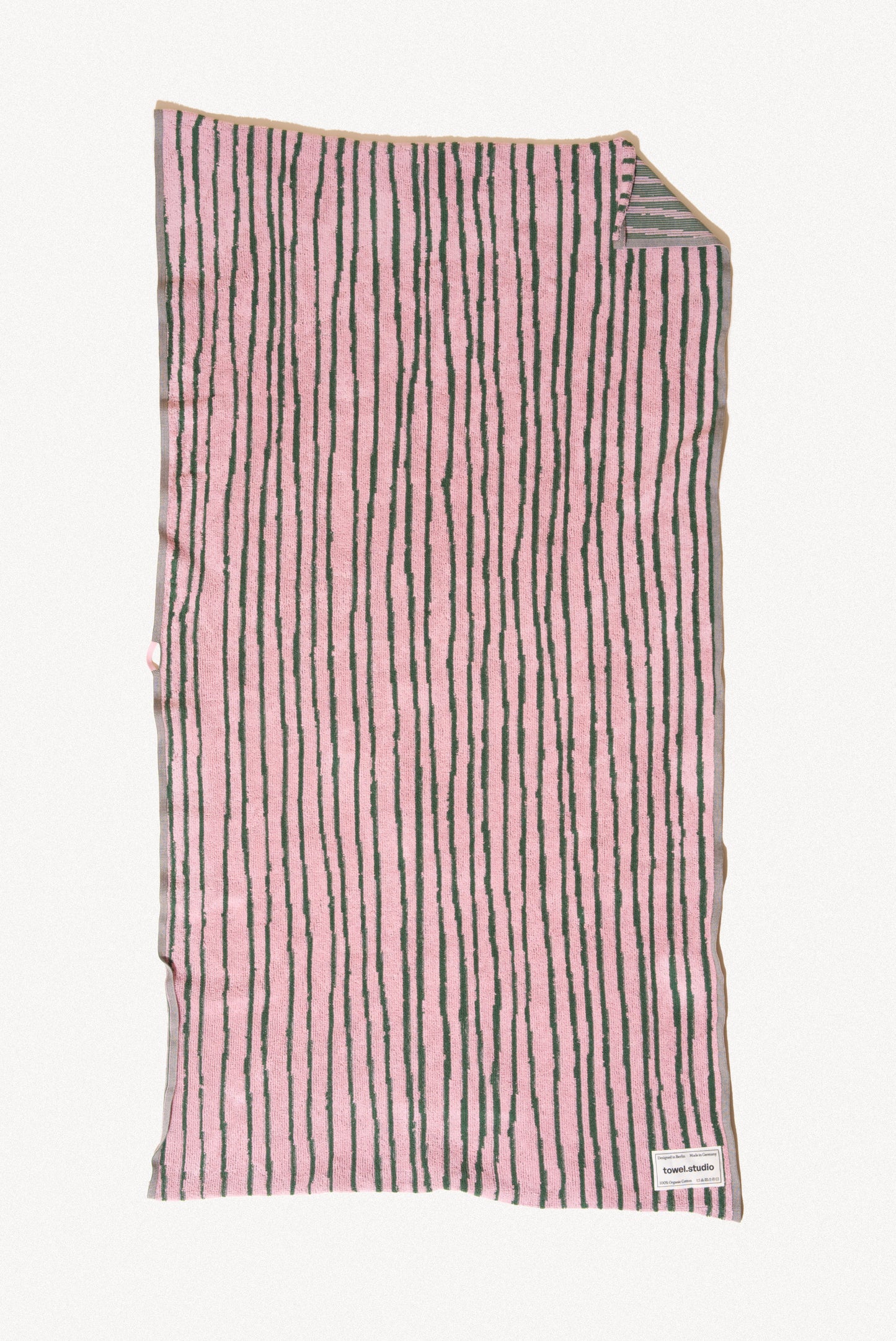 Stripe Bath Towel | Pink & Green