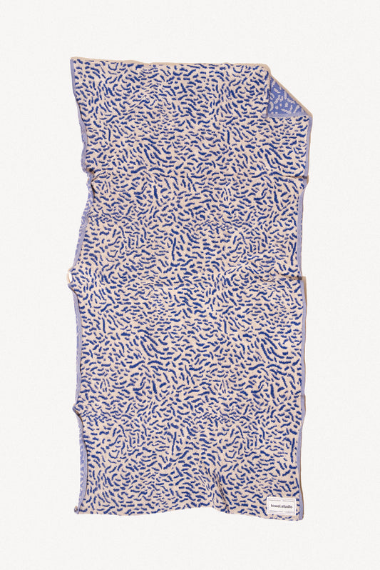 Worm Bath Towel | Electric Blue