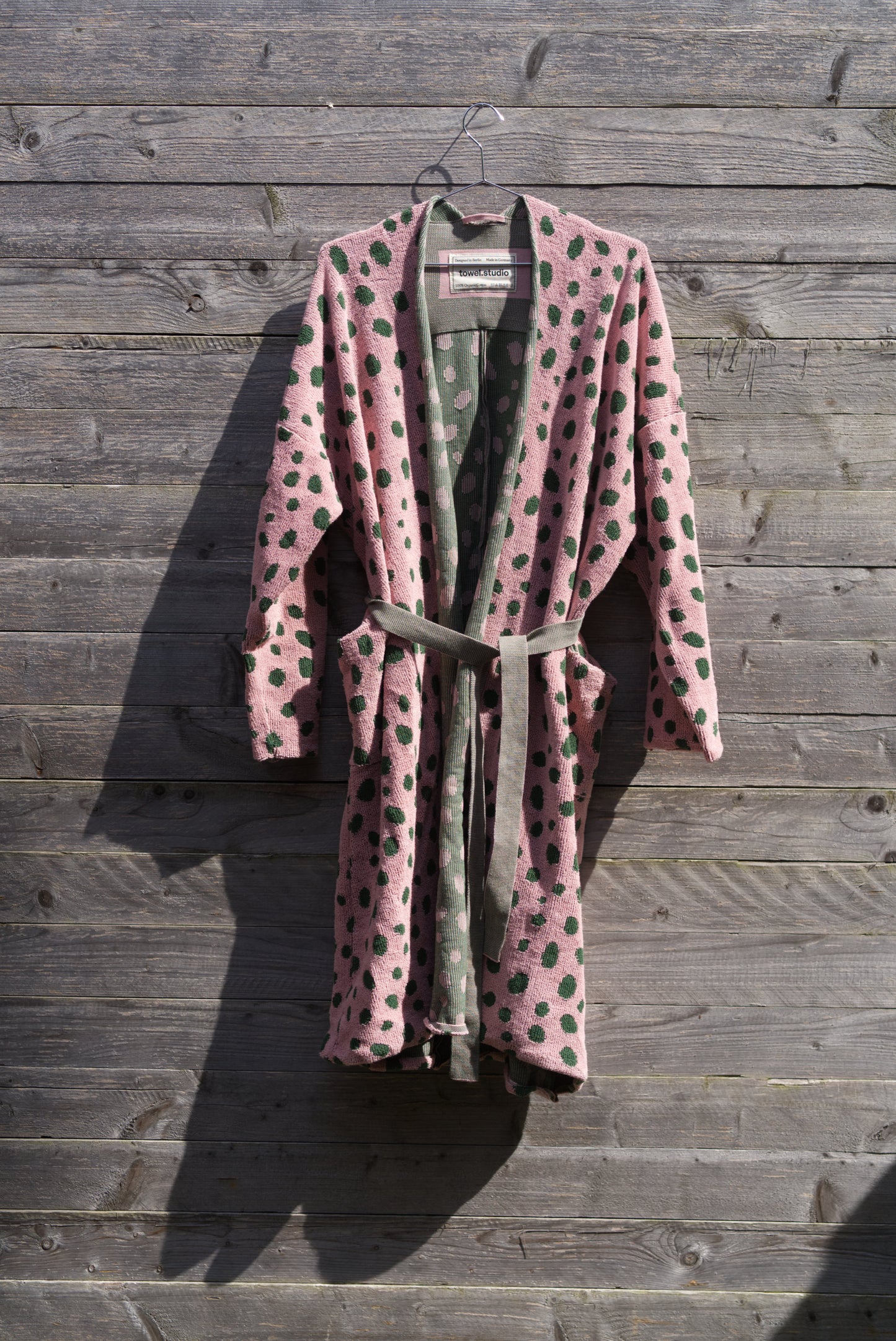 Pebbles Bathrobe |   Pink & Green