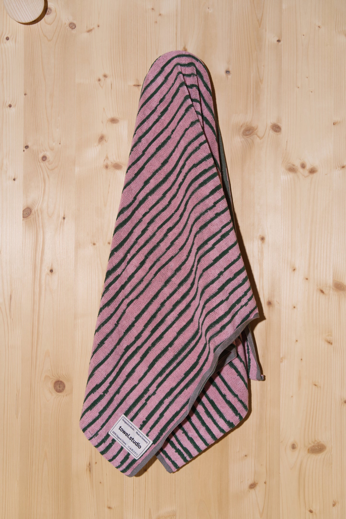 Stripe Bath Towel | Pink & Green