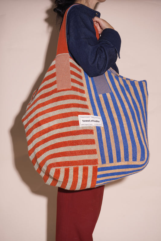 Crosswalk Beach Bag | Terracotta Breeze