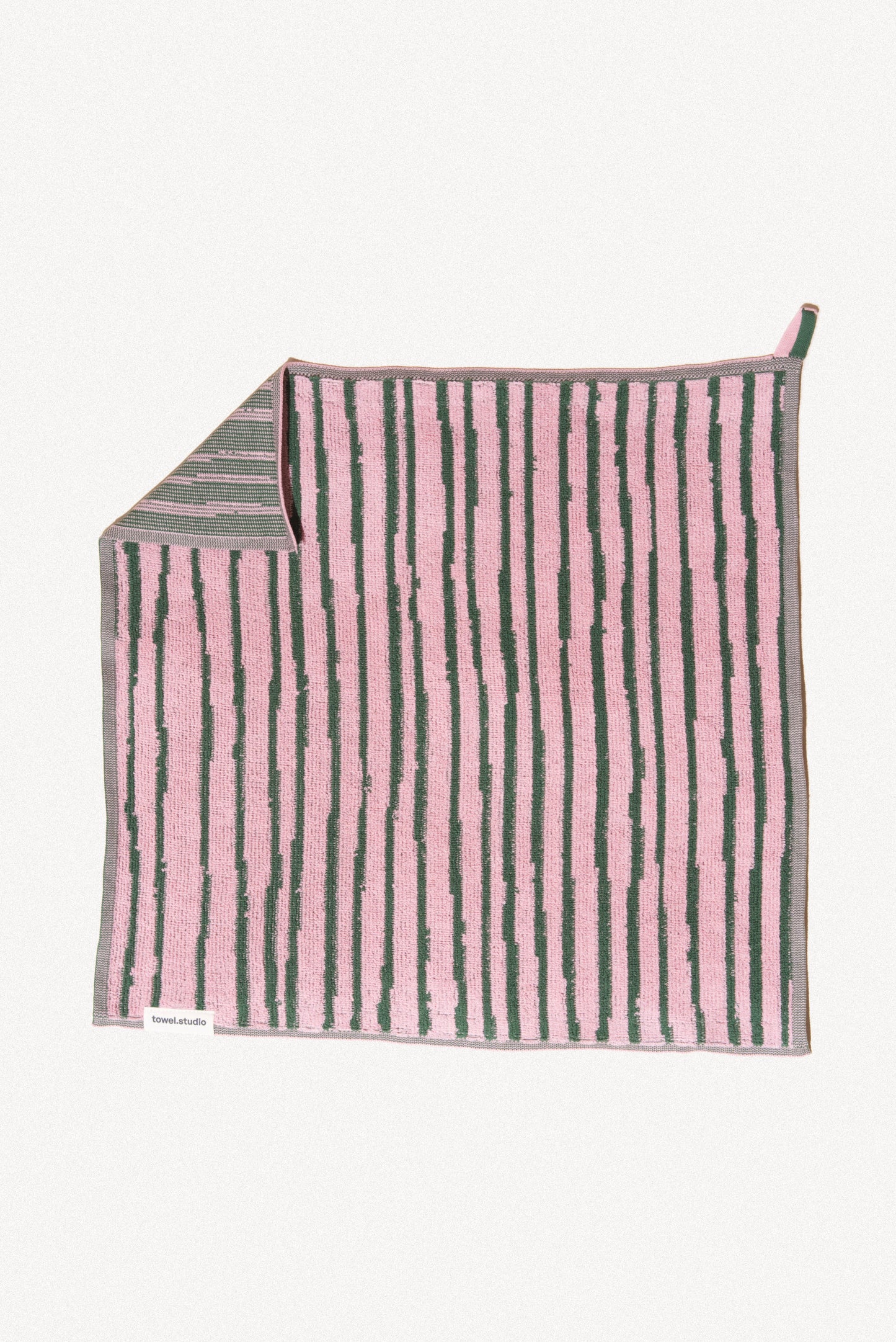 Stripe Guest Towel | Pink & Green