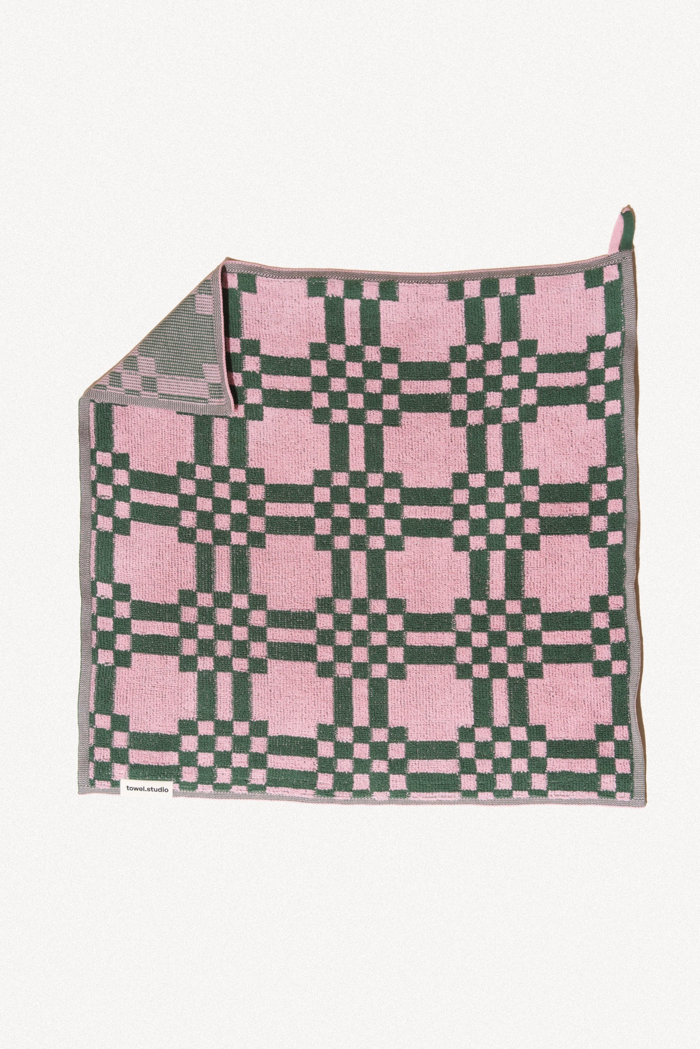 Weave Guest Towel | Pink & Green