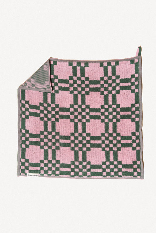 Weave Guest Towel | Pink & Green