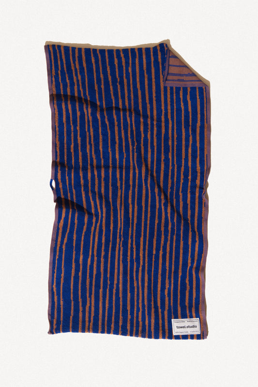 Stripe Gym Towel | Azure & Chestnut