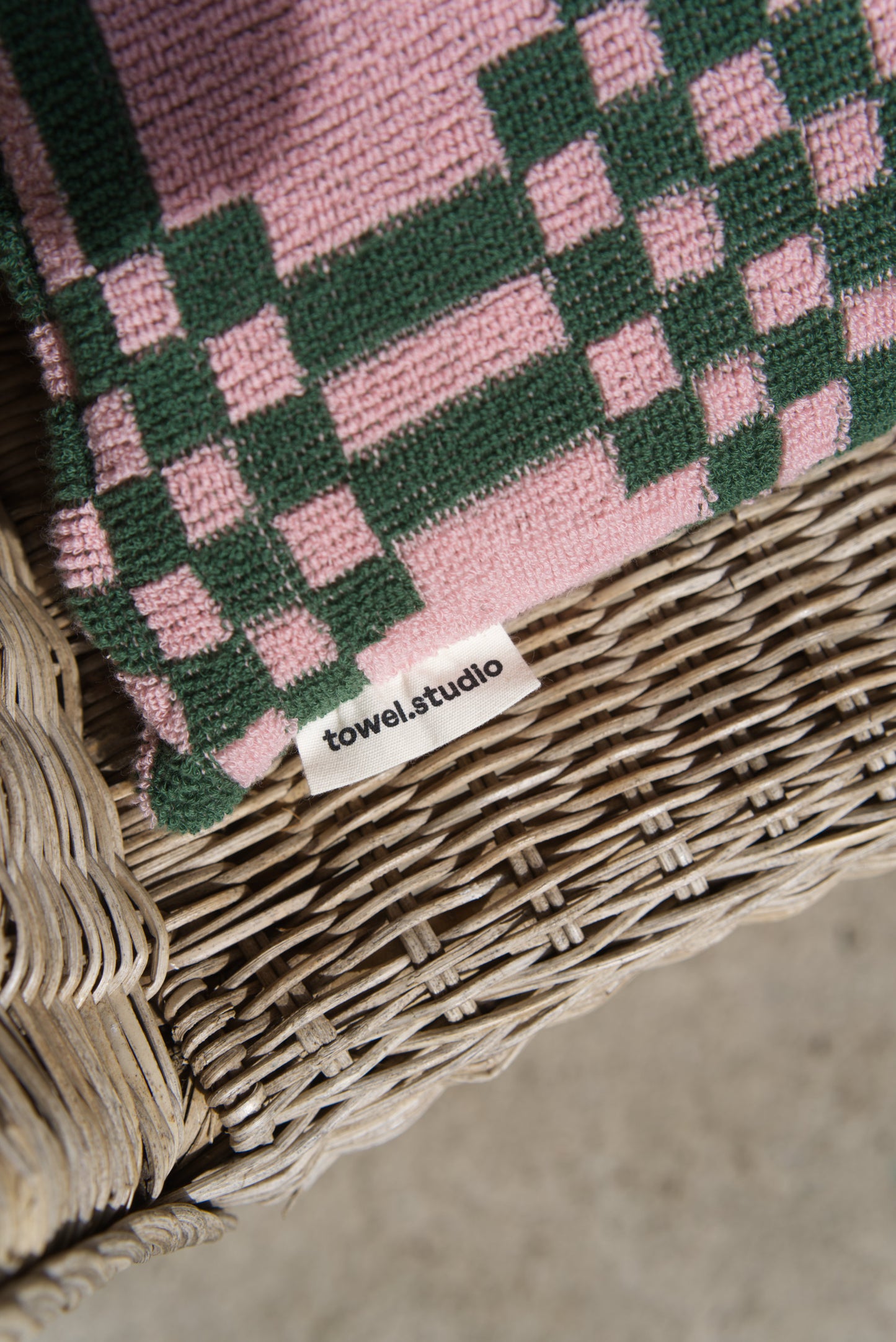 Weave Throw Pillow | Pink & Green