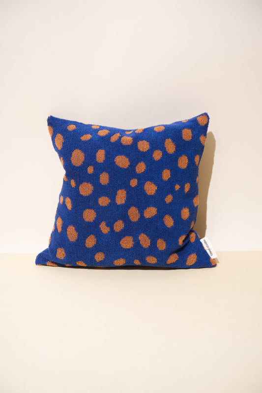Pebbles Throw Pillow | Azure & Chestnut