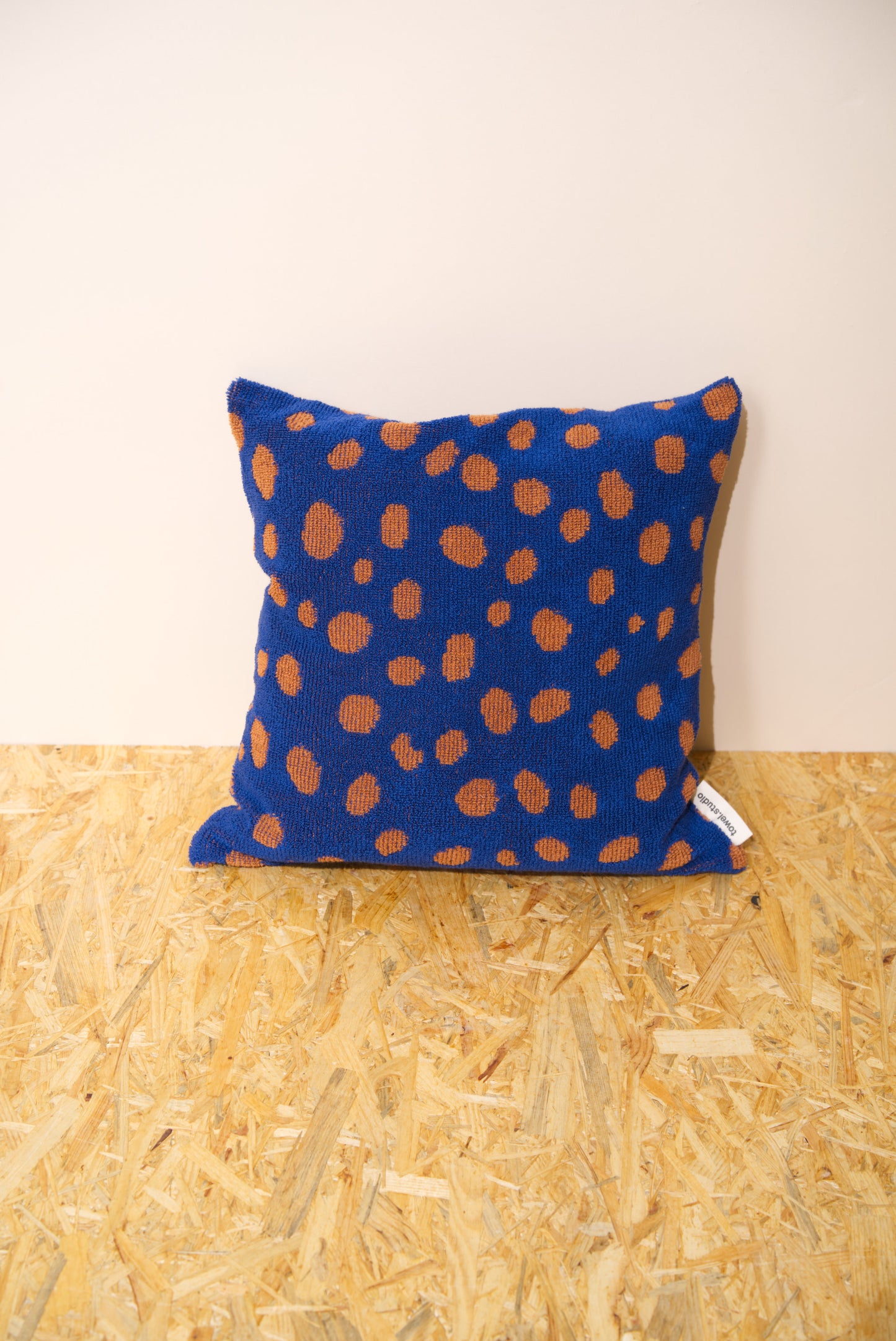 Pebbles Throw Pillow | Azure & Chestnut