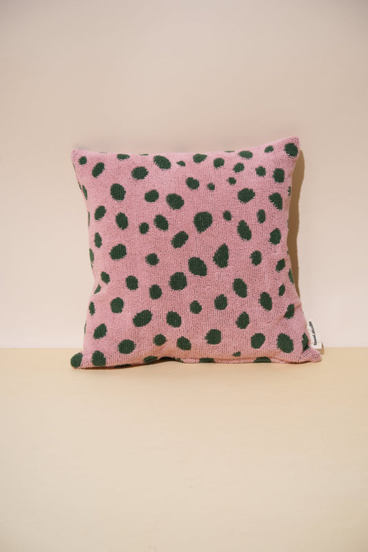Pebbles Throw Pillow | Pink & Green