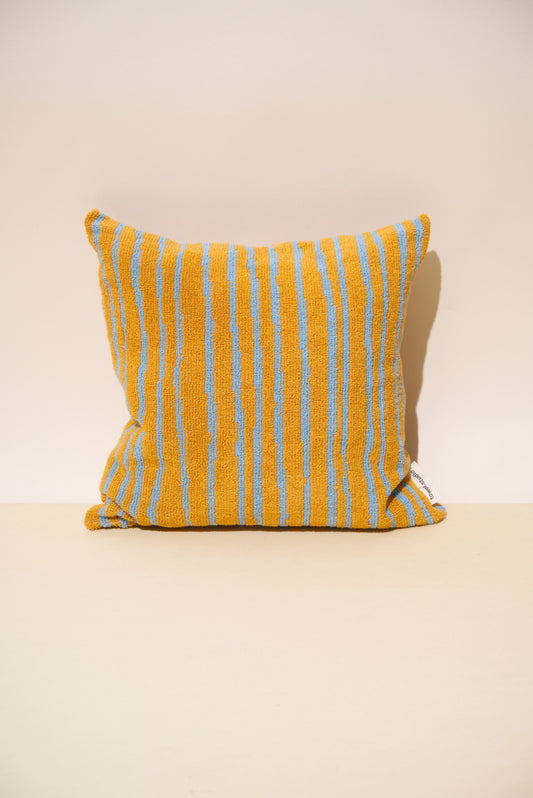 Stripe Throw Pillow | Caramel & Sky