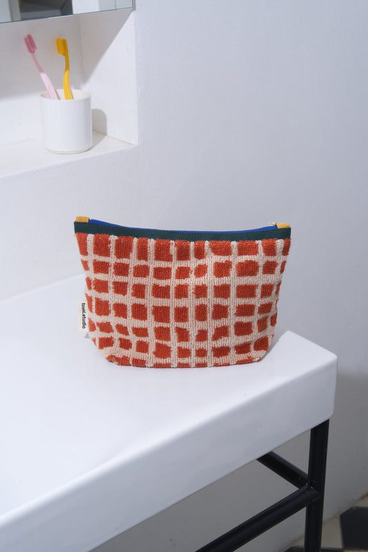 Bold Grid Toiletry Bag | Barn | Small