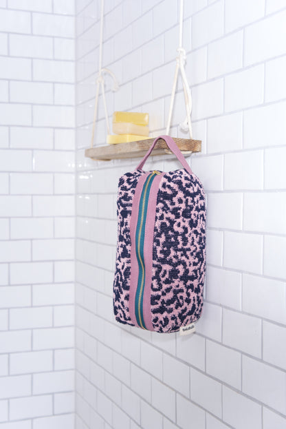 Noisy Camo Toiletry Bag | Pink & Navy | Large