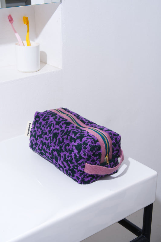 Noisy Camo Toiletry Bag | Purple | Large