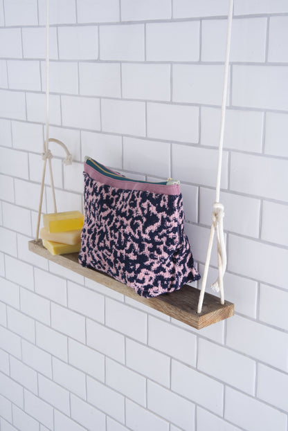 Noisy Camo Toiletry Bag | Pink & Navy | Small