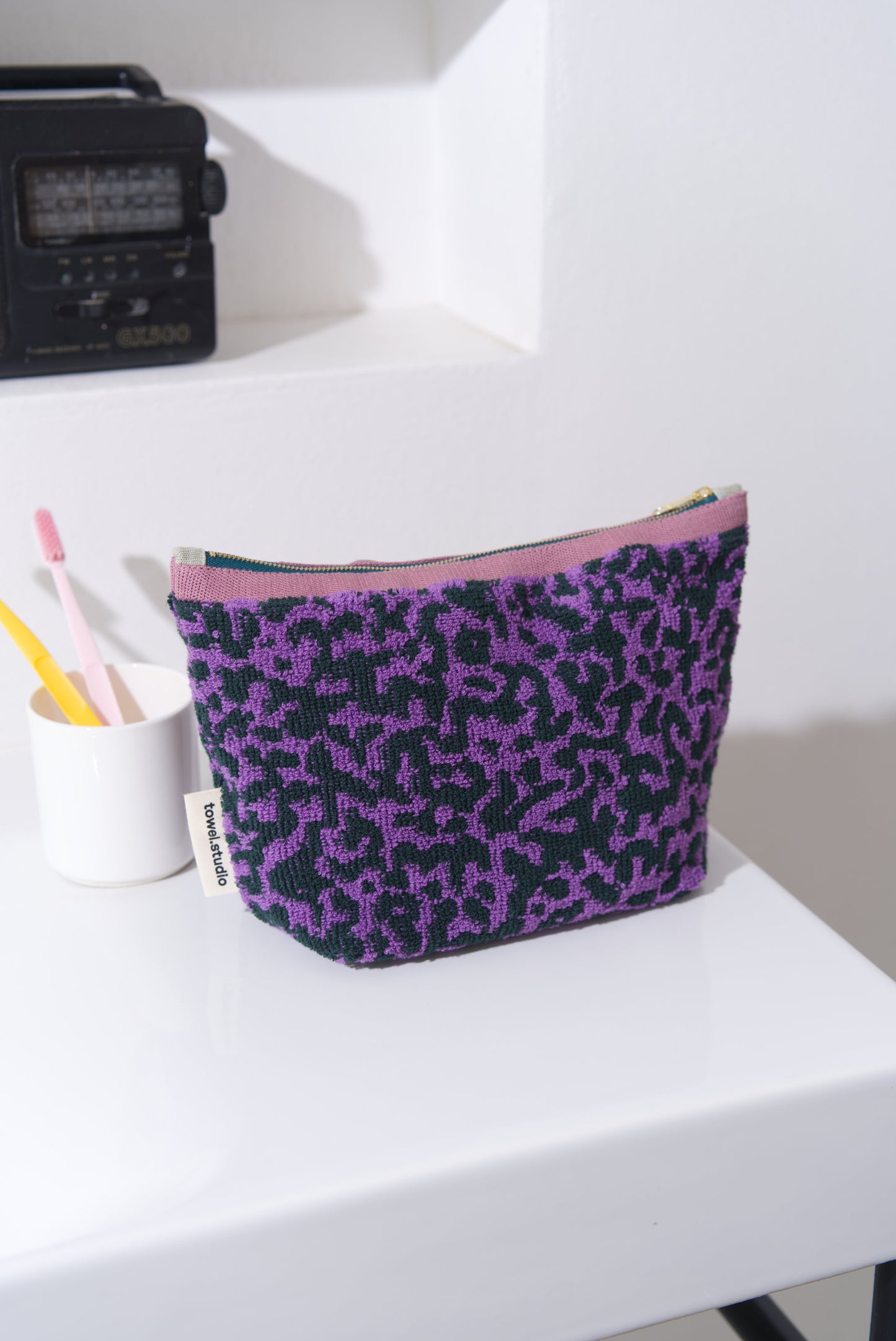 Noisy Camo Toiletry Bag | Purple | Small