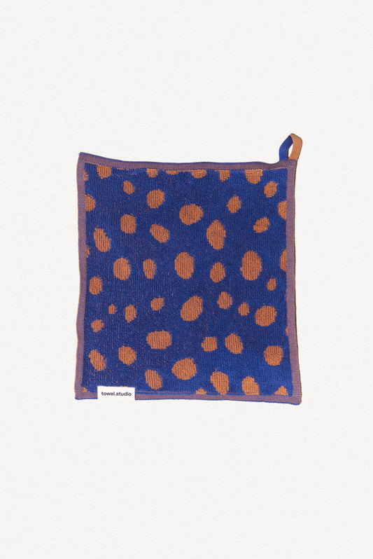 Pebbles Wash Cloth | Azure & Chestnut